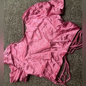 Super Cute ZARA Lace-up Back crop top